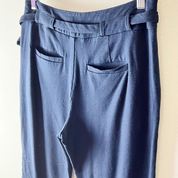 Cabi Size 6 Easy Cropped Pants Wide Leg High Rise 5177 Navy Blue - Picture 5 of 9